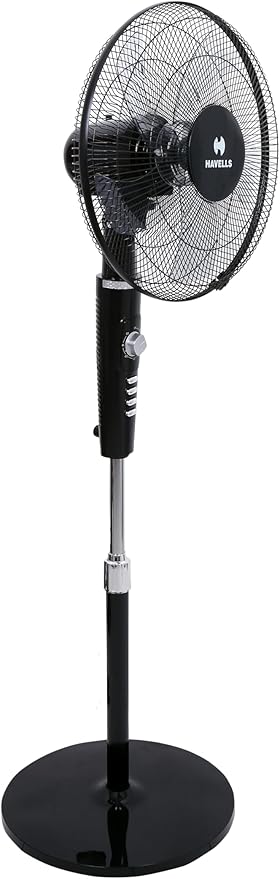 Havells Rigo Pedestal Stand Fan Black 400Mm