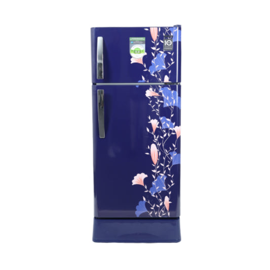 Abans 190L Defrost Green Pro Refrigerator - R600 Gas (Blue Floral) - ABLGPRO-205DD